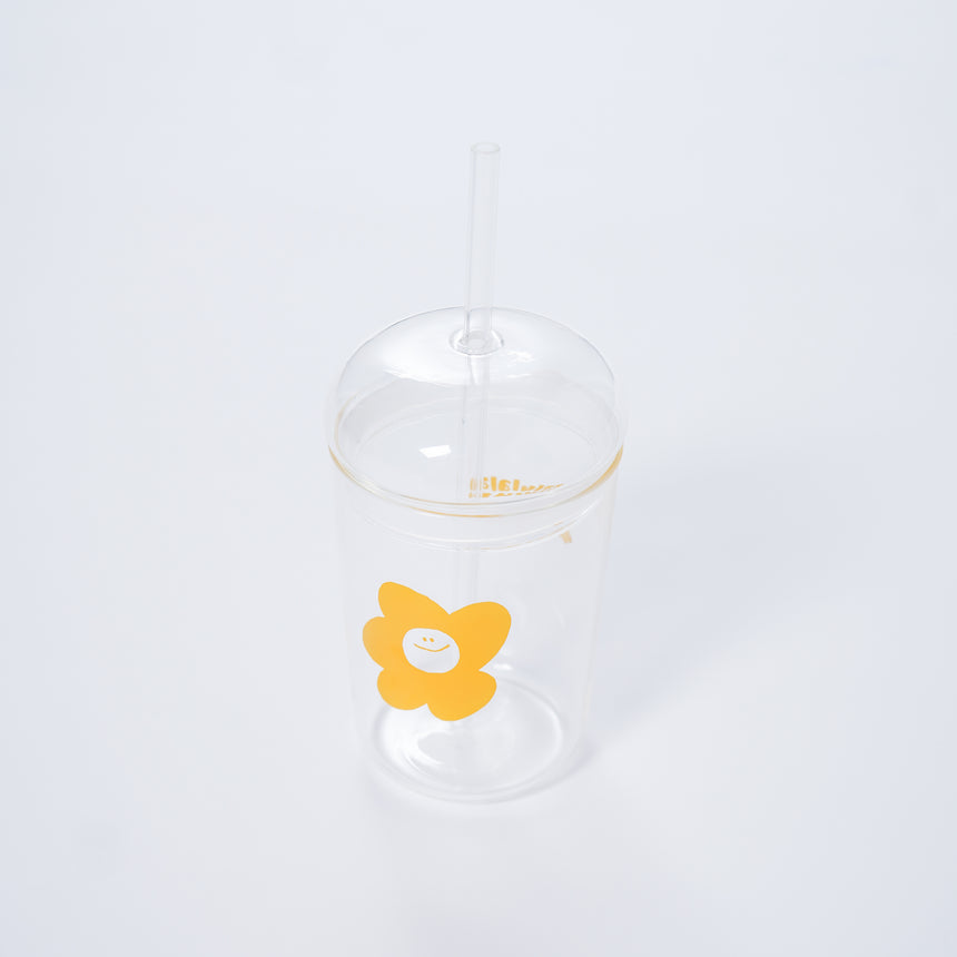 ✿ saturn glass straw cup ✿