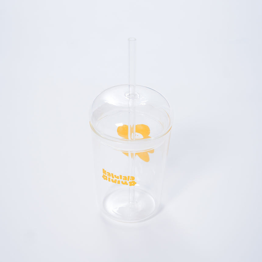 ✿ saturn glass straw cup ✿